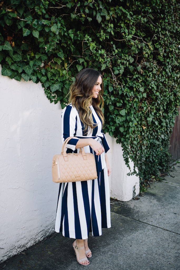 Bon Voyage" Striped Midi Dress | KBStyled