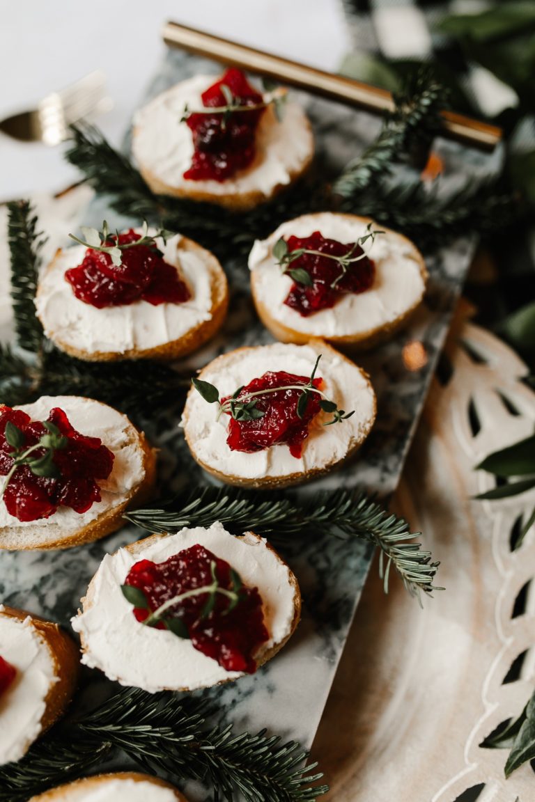 Goat Cheese Cranberry Crostini | KBStyled