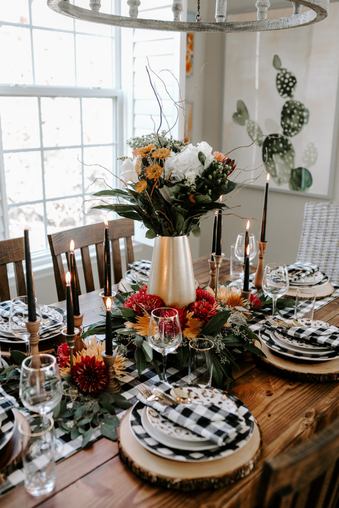 Buffalo Plaid Thanksgiving Tablescape | KBStyled