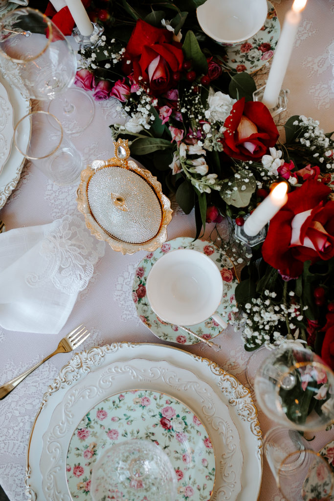 Bridgerton Inspired Valentine's Table Setting | KBStyled